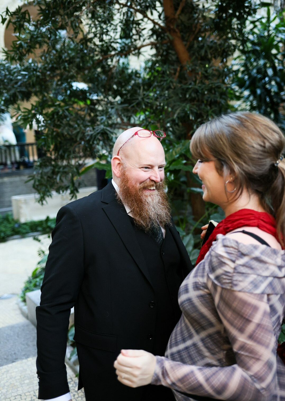 Professionals networking and exchanging ideas at a conference event